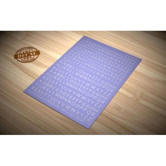Decal Letters (UPPERCASE) - white, 4-5mm - Matho Models 80019