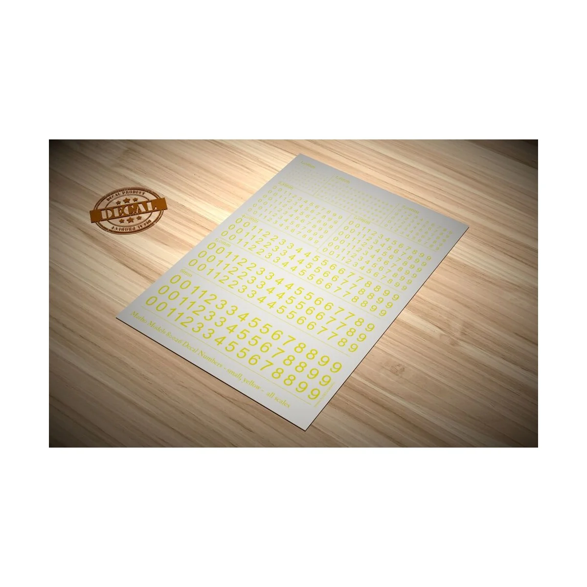 Decal Numbers - small, yellow - Matho Models 80026