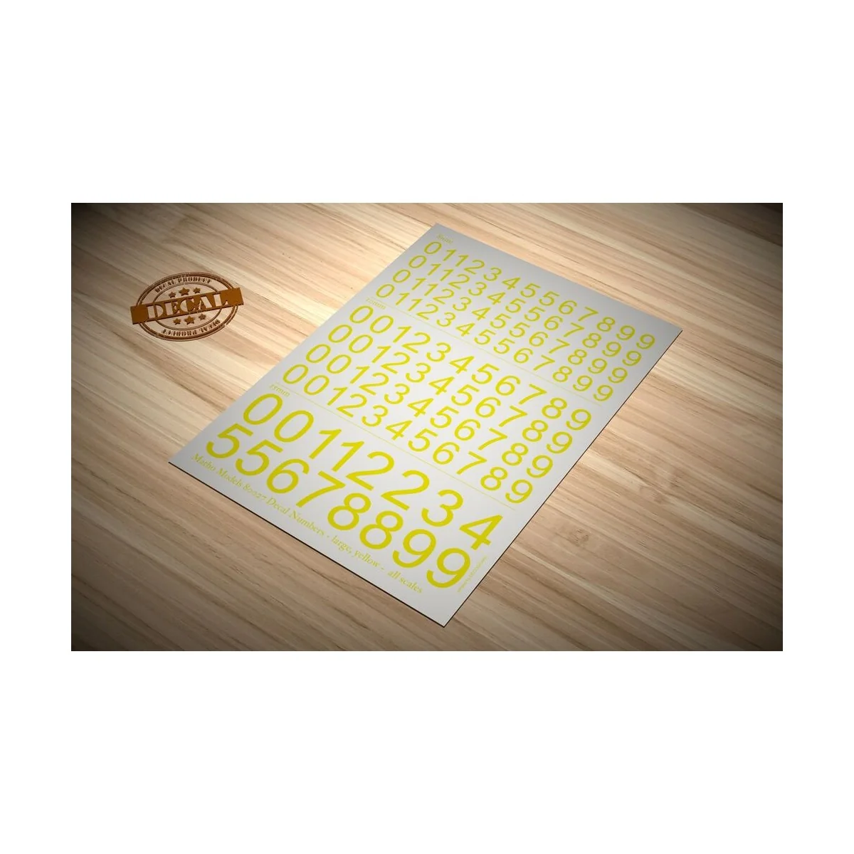 Decal Numbers - large, yellow - Matho Models 80027