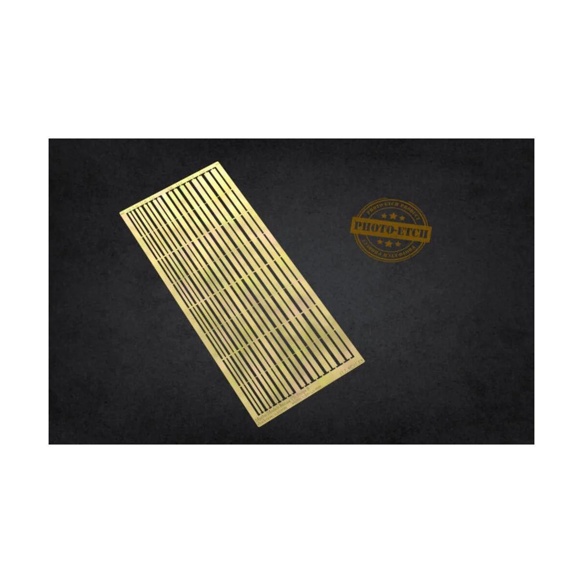 PE Brass Strips B: 1,25 - 3 mm (0,10mm thickness) - Matho Models 80044
