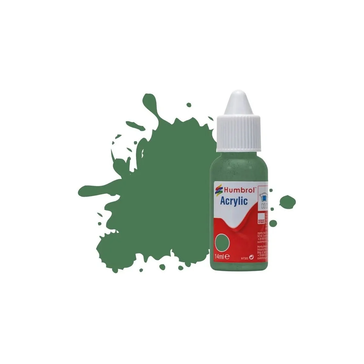 HUMBROL ACRYLIC DROPPER BOTTLE 14ML No 101 Mid Green Matt - Humbrol...