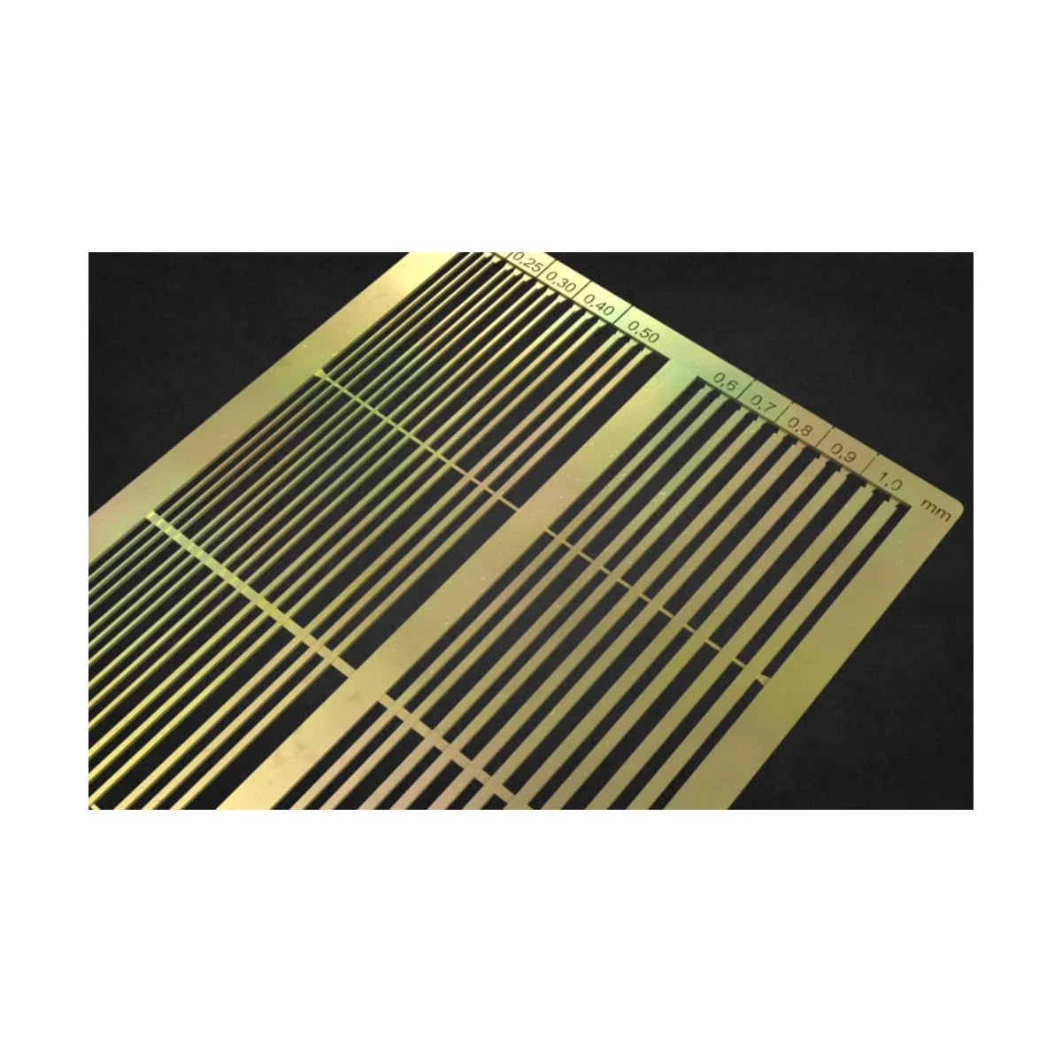 PE Brass Strips C: 0, 2 - 1 mm (0, 15mm thickness) - Matho Models 8...
