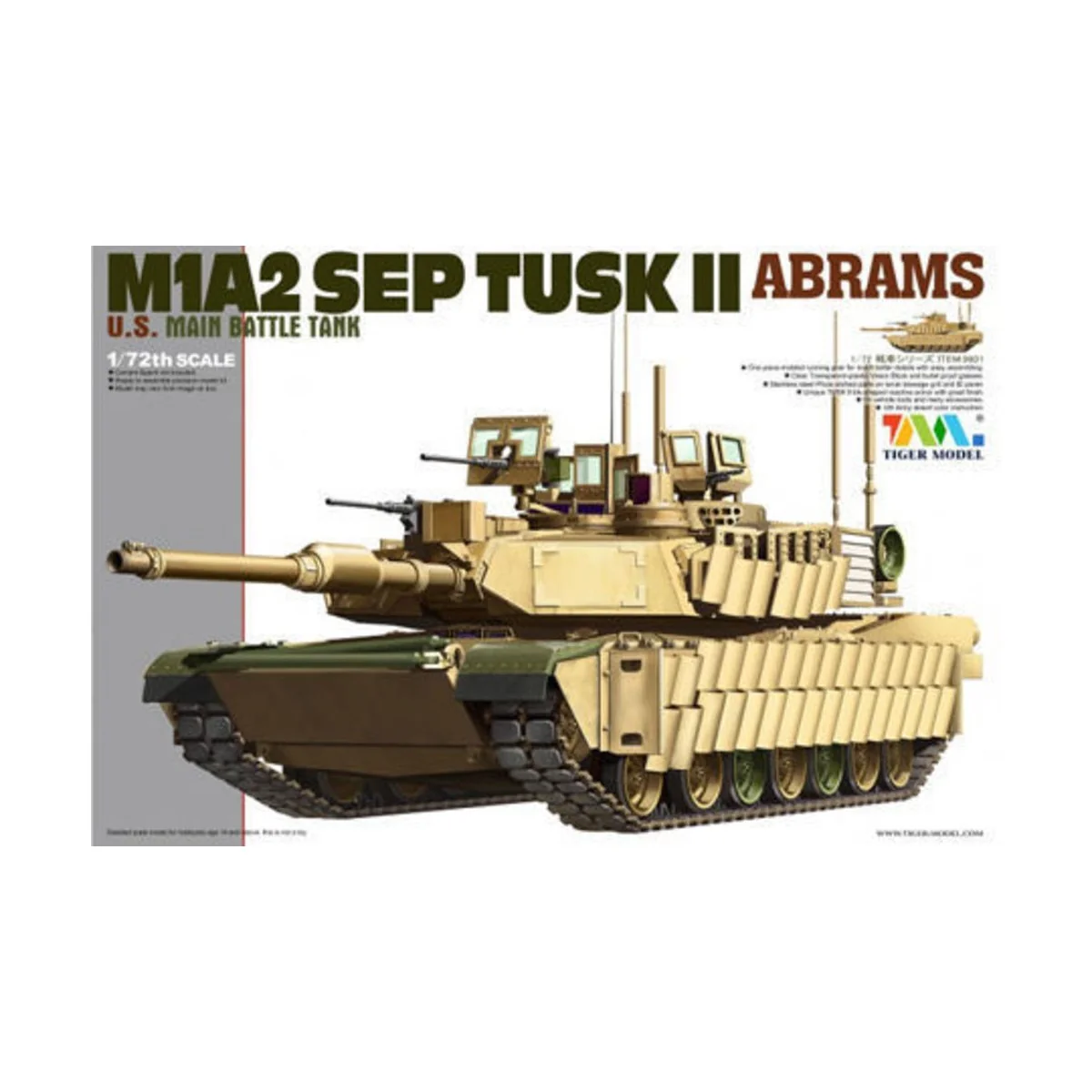 M1A2 SEP TUSK II ABRAM, 1/72 - Tigermodel 9601 M1A2 SEP TUSK II ABRAM, 1/72 - Tigermodel 9601