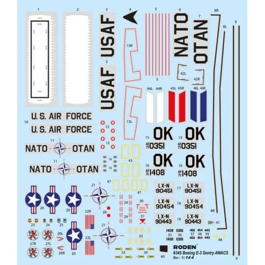 Boeing E-3 Sentry AWACS, 1/144 - Roden 345