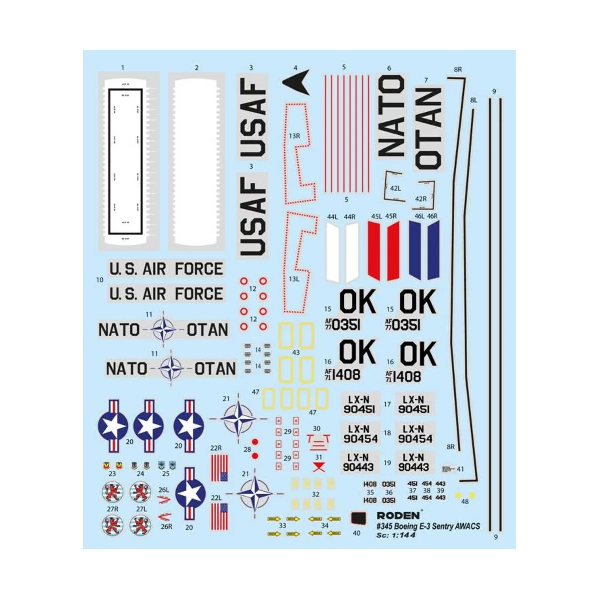 Boeing E-3 Sentry AWACS, 1/144 - Roden 345