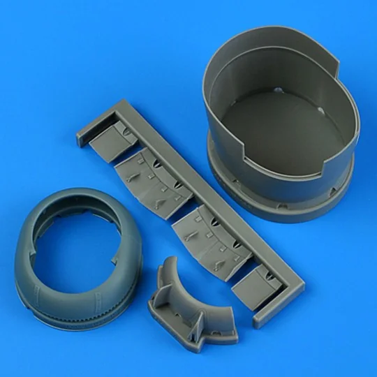 F6F-5 Hellcat cowling and cooling flaps (opened) for Hasegawa, 1/48...