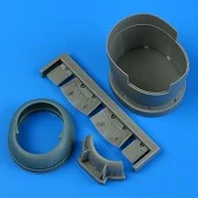 F6F-5 Hellcat cowling and cooling flaps (opened) for Hasegawa, 1/48...