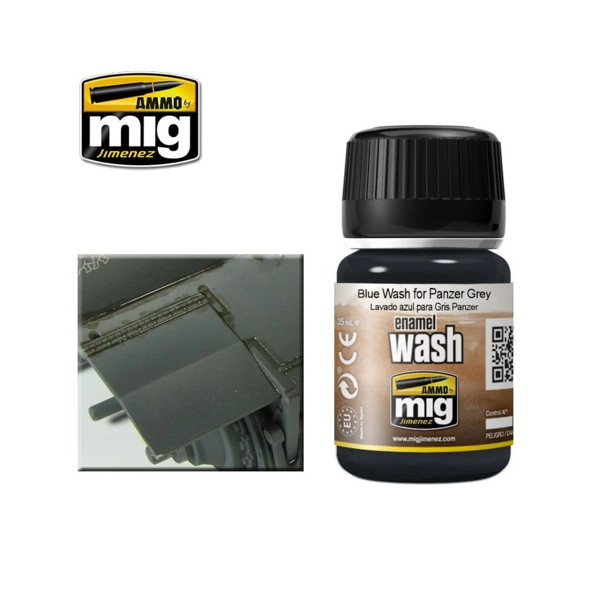 Blue WASH for Panzer Grey - AMMO by MIG Jimenez A.MIG-1006