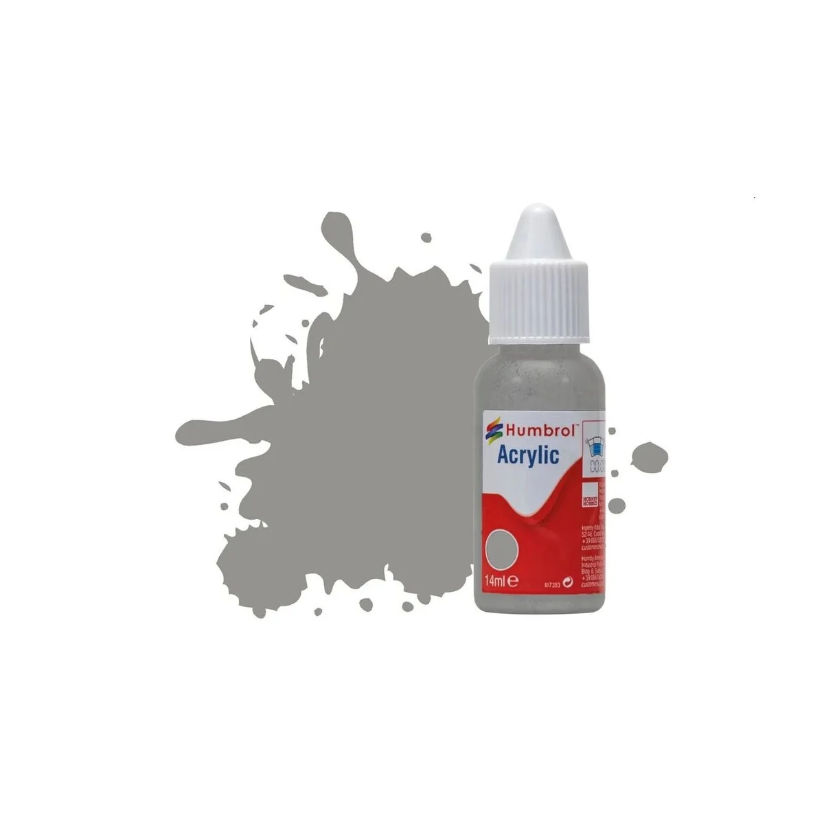 HUMBROL ACRYLIC DROPPER BOTTLE 14ML No.126 US Medium Grey Matt - Hu... HUMBROL ACRYLIC DROPPER BOTTLE 14ML No.126 US Medium Grey Matt - Hu...