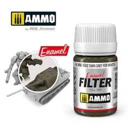 FILTER Dark Grey for White - AMMO by MIG Jimenez A.MIG-1502