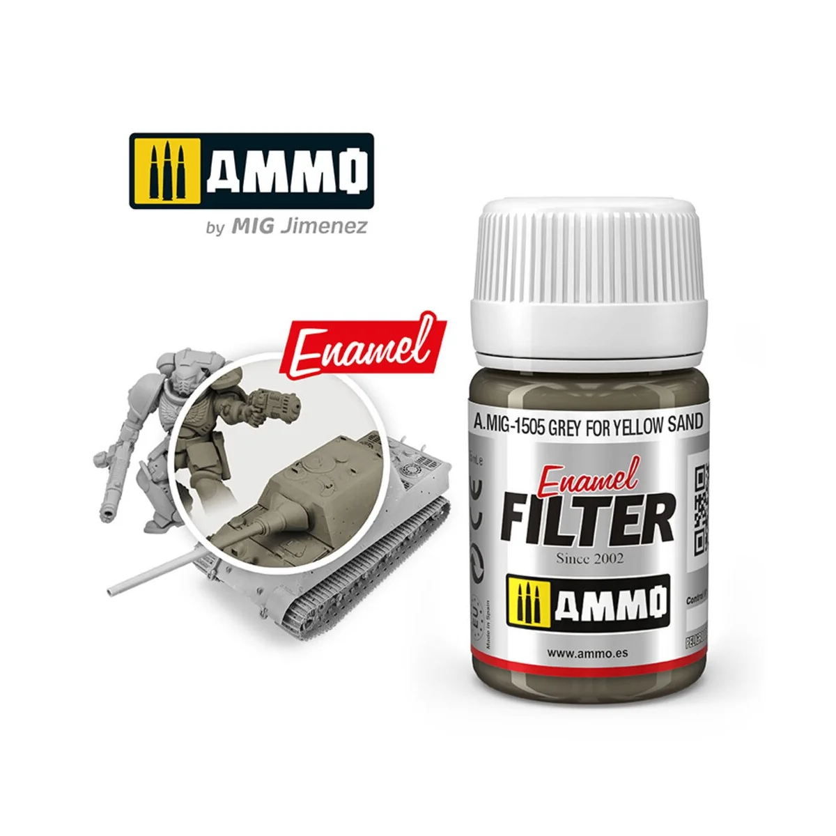 FILTER Grey for Yellow Sand - AMMO by MIG Jimenez A.MIG-1505 FILTER Grey for Yellow Sand - AMMO by MIG Jimenez A.MIG-1505