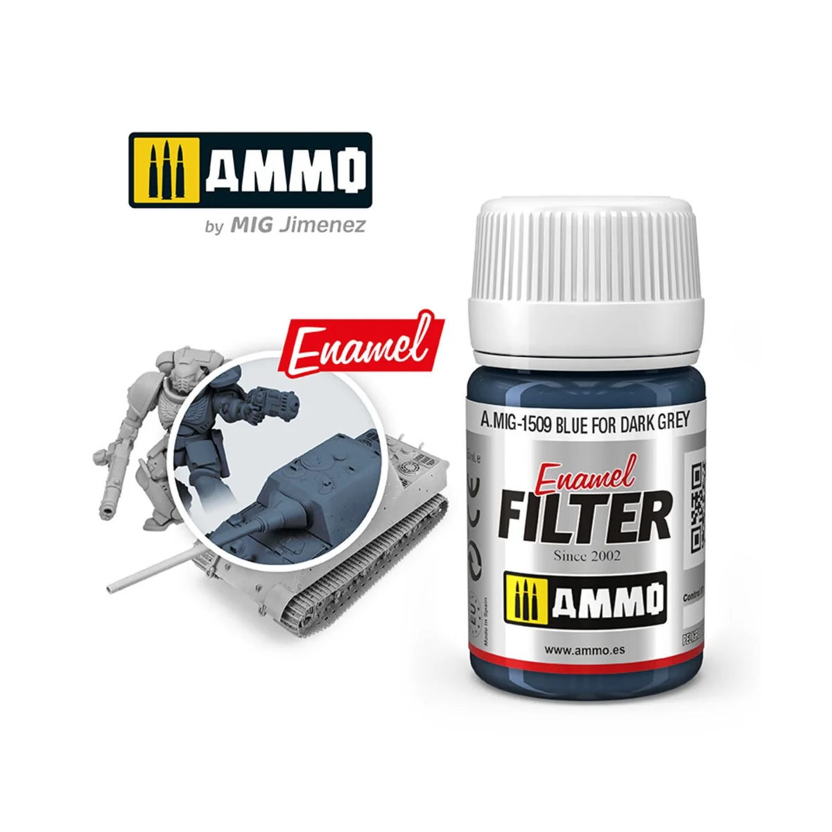 FILTER Blue for Dark Grey - AMMO by MIG Jimenez A.MIG-1509