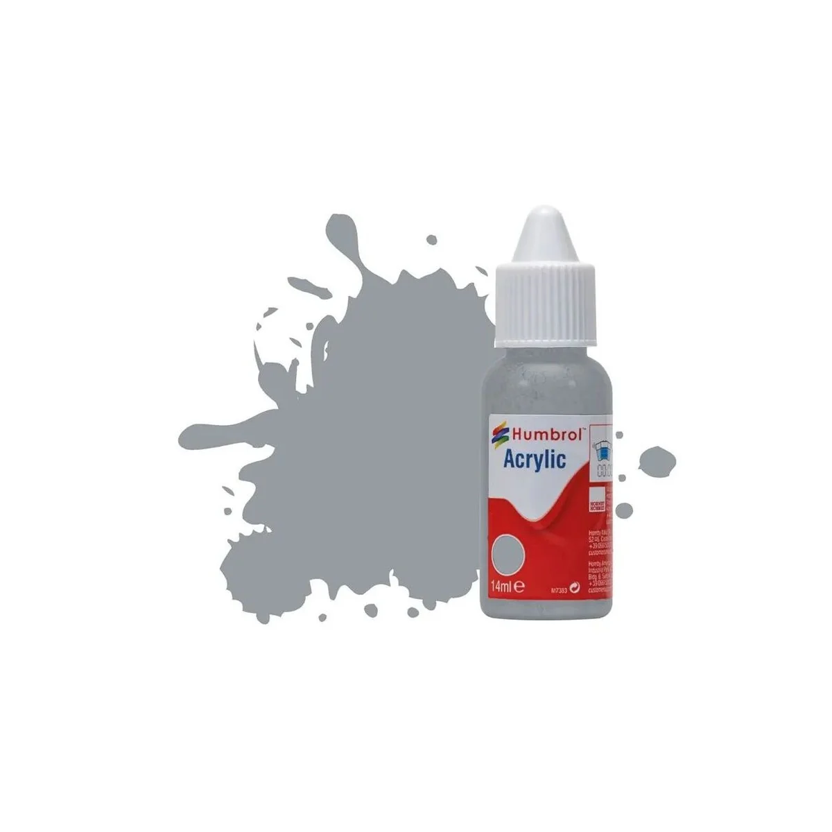 HUMBROL ACRYLIC DROPPER BOTTLE 14ML No 140 Gull Grey Matt - Humbrol... HUMBROL ACRYLIC DROPPER BOTTLE 14ML No 140 Gull Grey Matt - Humbrol...