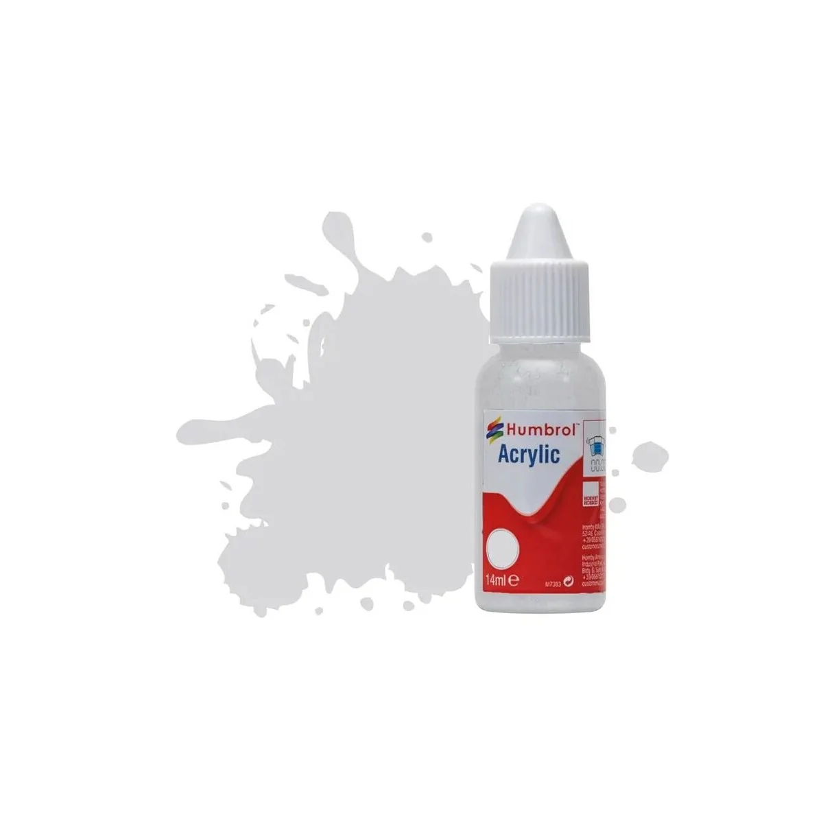 HUMBROL ACRYLIC DROPPER BOTTLE 14ML No 147 Light Grey Matt - Humbro...