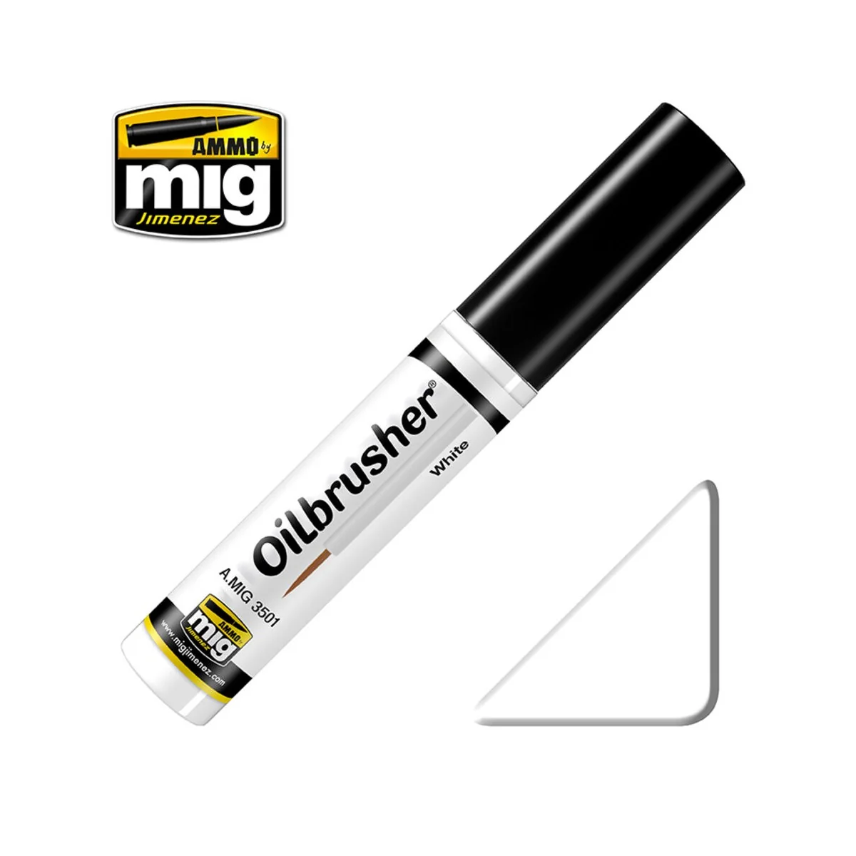 OILBRUSHER White - AMMO by MIG Jimenez A.MIG-3501 OILBRUSHER White - AMMO by MIG Jimenez A.MIG-3501