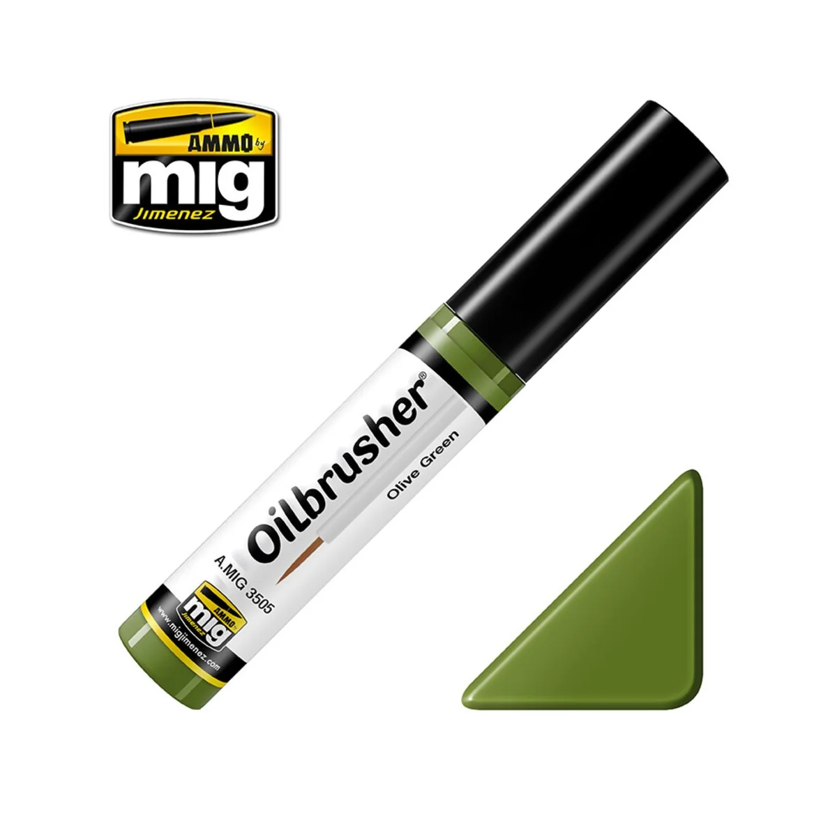 OILBRUSHER Olive Green - AMMO by MIG Jimenez A.MIG-3505 OILBRUSHER Olive Green - AMMO by MIG Jimenez A.MIG-3505