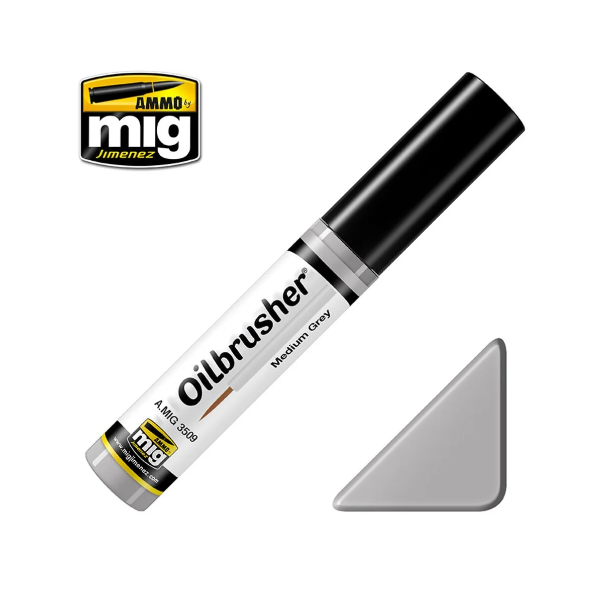 OILBRUSHER Medium Grey - AMMO by MIG Jimenez A.MIG-3509