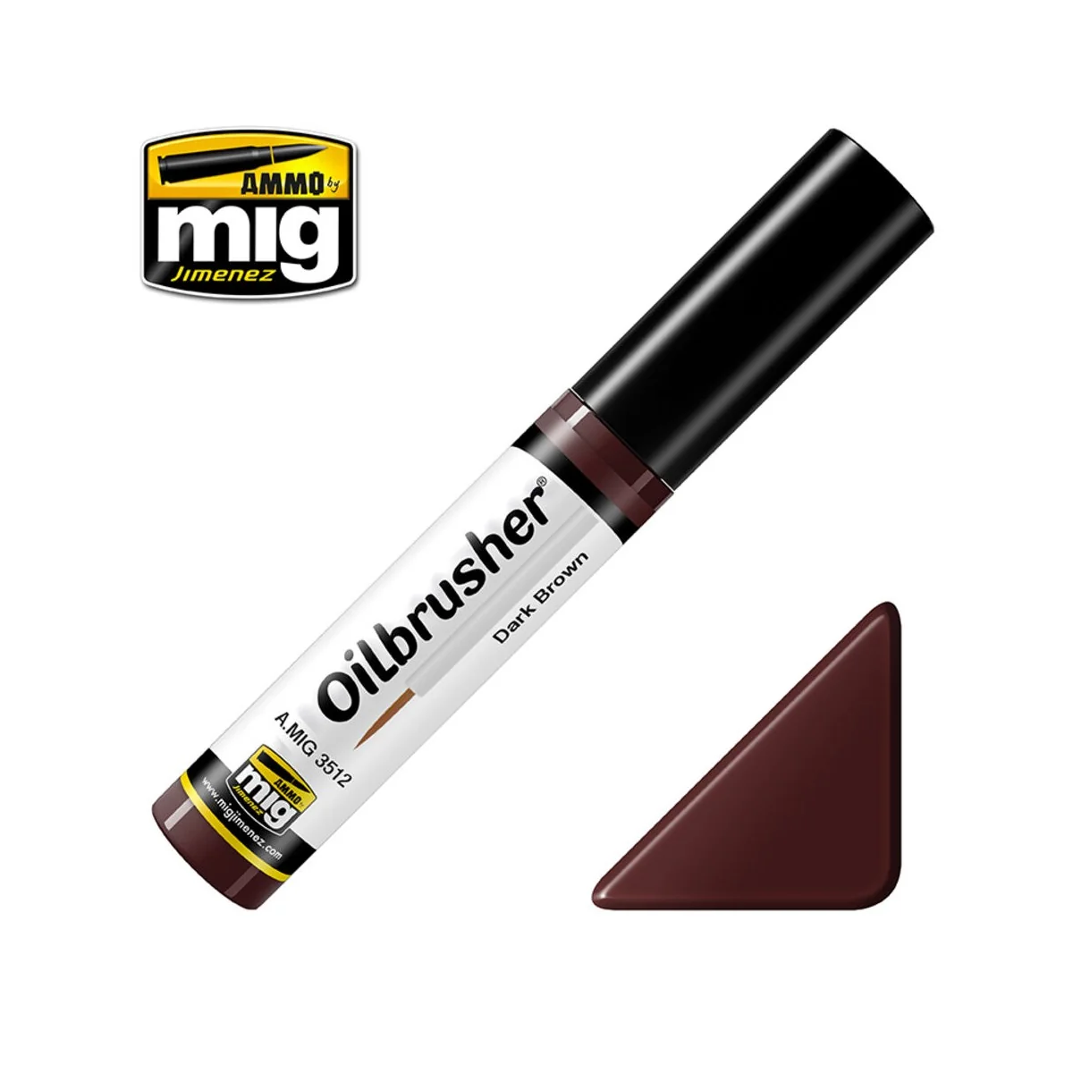 OILBRUSHER Dark Brown - AMMO by MIG Jimenez A.MIG-3512 OILBRUSHER Dark Brown - AMMO by MIG Jimenez A.MIG-3512