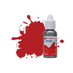 HUMBROL ACRYLIC DROPPER BOTTLE 14ML No 153 Insignia Red Matt - Humb...