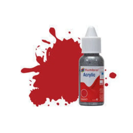 HUMBROL ACRYLIC DROPPER BOTTLE 14ML No 153 Insignia Red Matt - Humb...