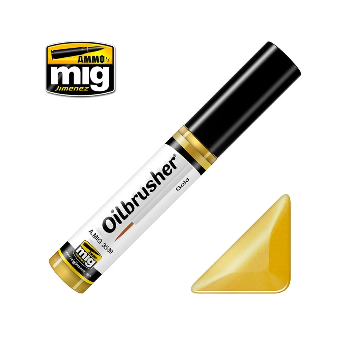 OILBRUSHER Gold - AMMO by MIG Jimenez A.MIG-3539 OILBRUSHER Gold - AMMO by MIG Jimenez A.MIG-3539