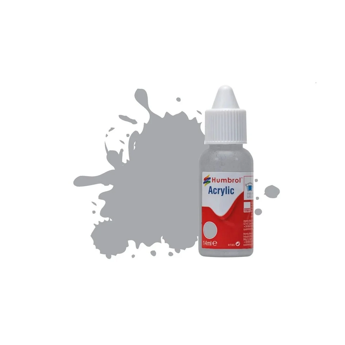 HUMBROL ACRYLIC DROPPER BOTTLE 14ML No.165 Medium Sea Grey Matt - H...