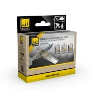 A-STAND Bright Aluminium Colors Set - AMMO by MIG Jimenez A.MIG-7538