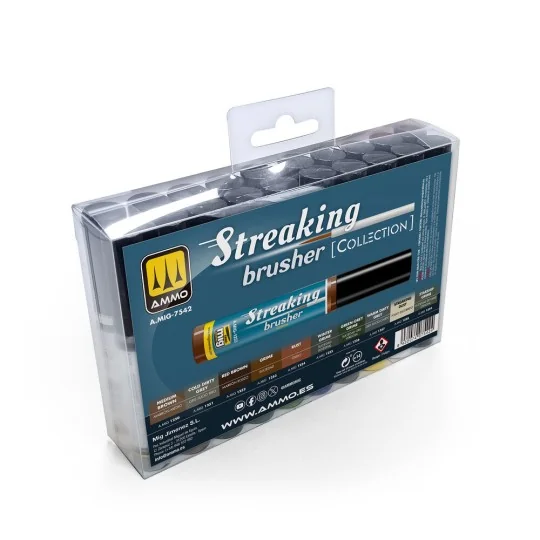 AMMO Collections: Streakingbrushers - AMMO by MIG Jimenez A.MIG-7542 AMMO Collections: Streakingbrushers - AMMO by MIG Jimenez A.MIG-7542