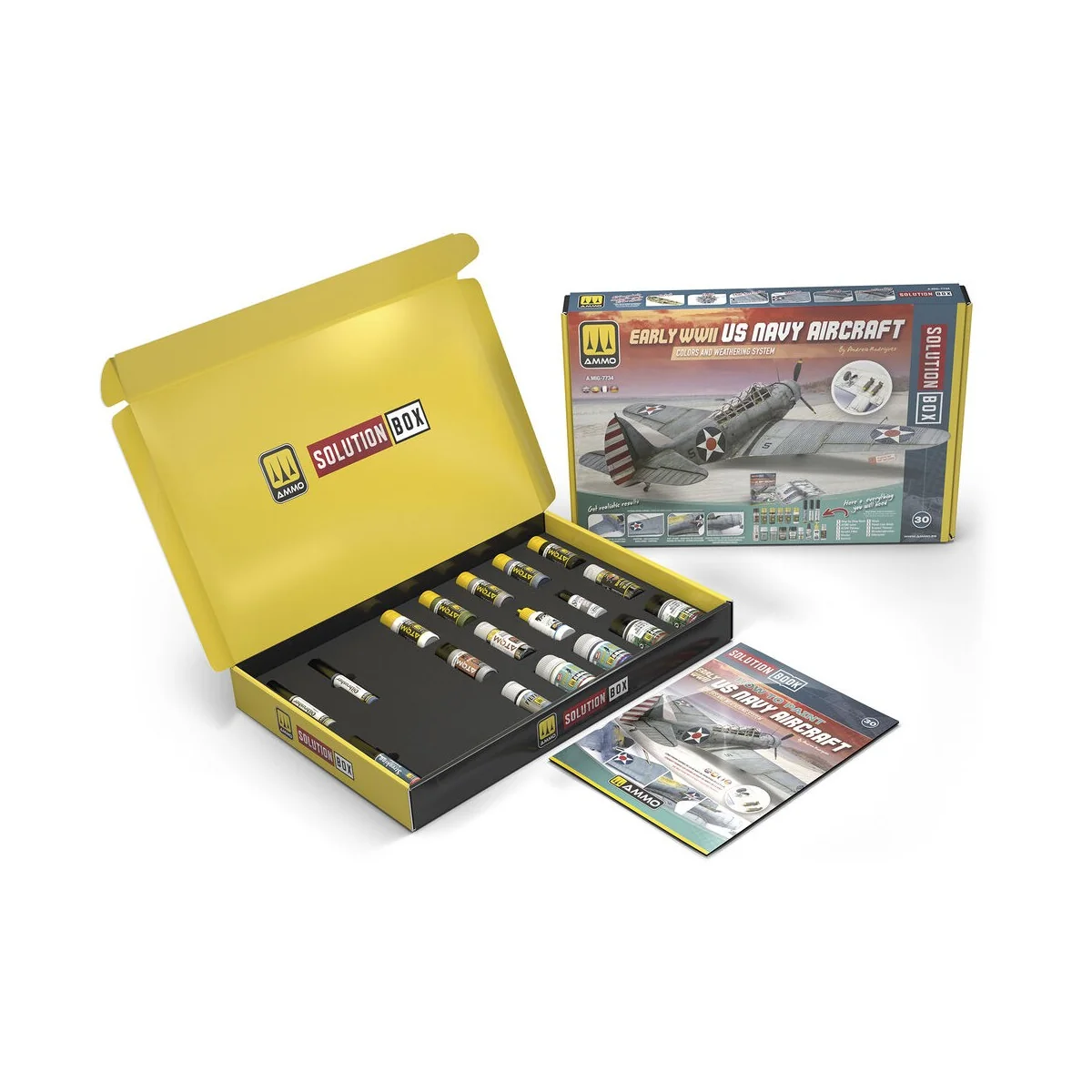 SOLUTION BOX 30 - How to paint Early WWII US Navy Aircraft - AMMO b...