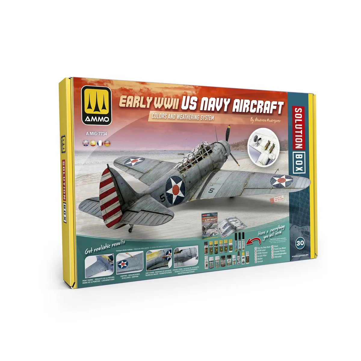 SOLUTION BOX 30 - How to paint Early WWII US Navy Aircraft - AMMO b...