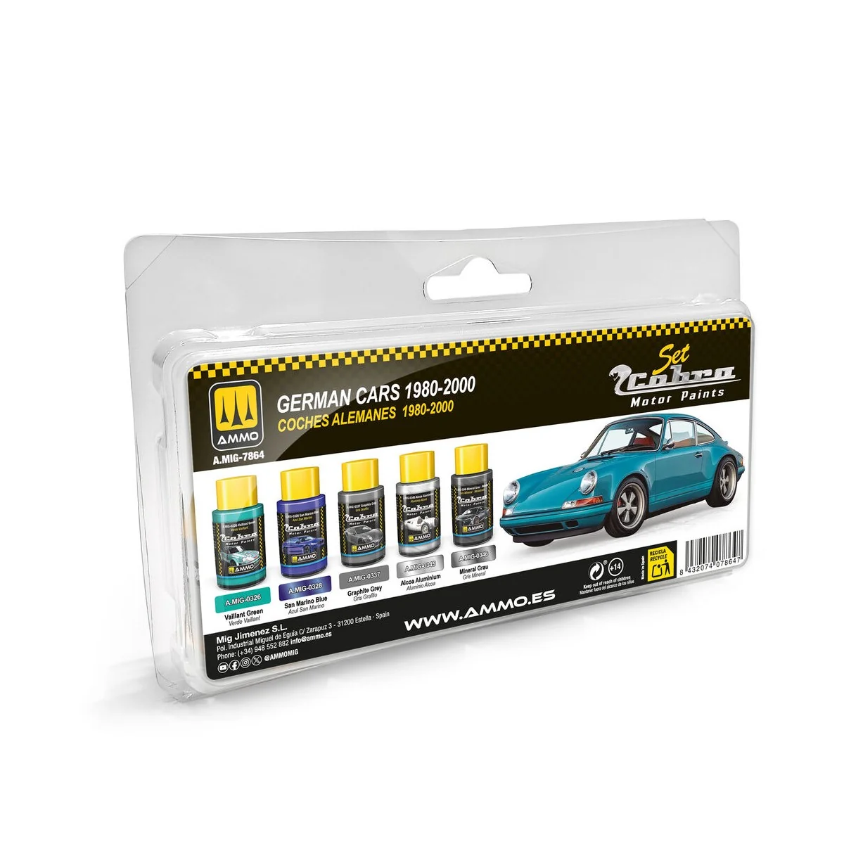 Cobra Motor German Cars 1980-2000 Set - AMMO by MIG Jimenez A.MIG-7864