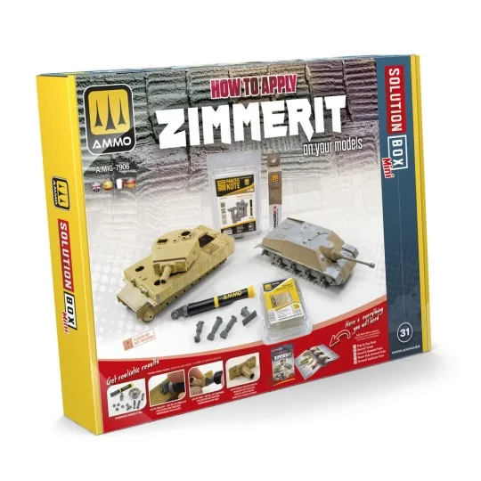 SOLUTION BOX MINI 31 - How to Apply ZIMMERIT in scale - AMMO by MIG...