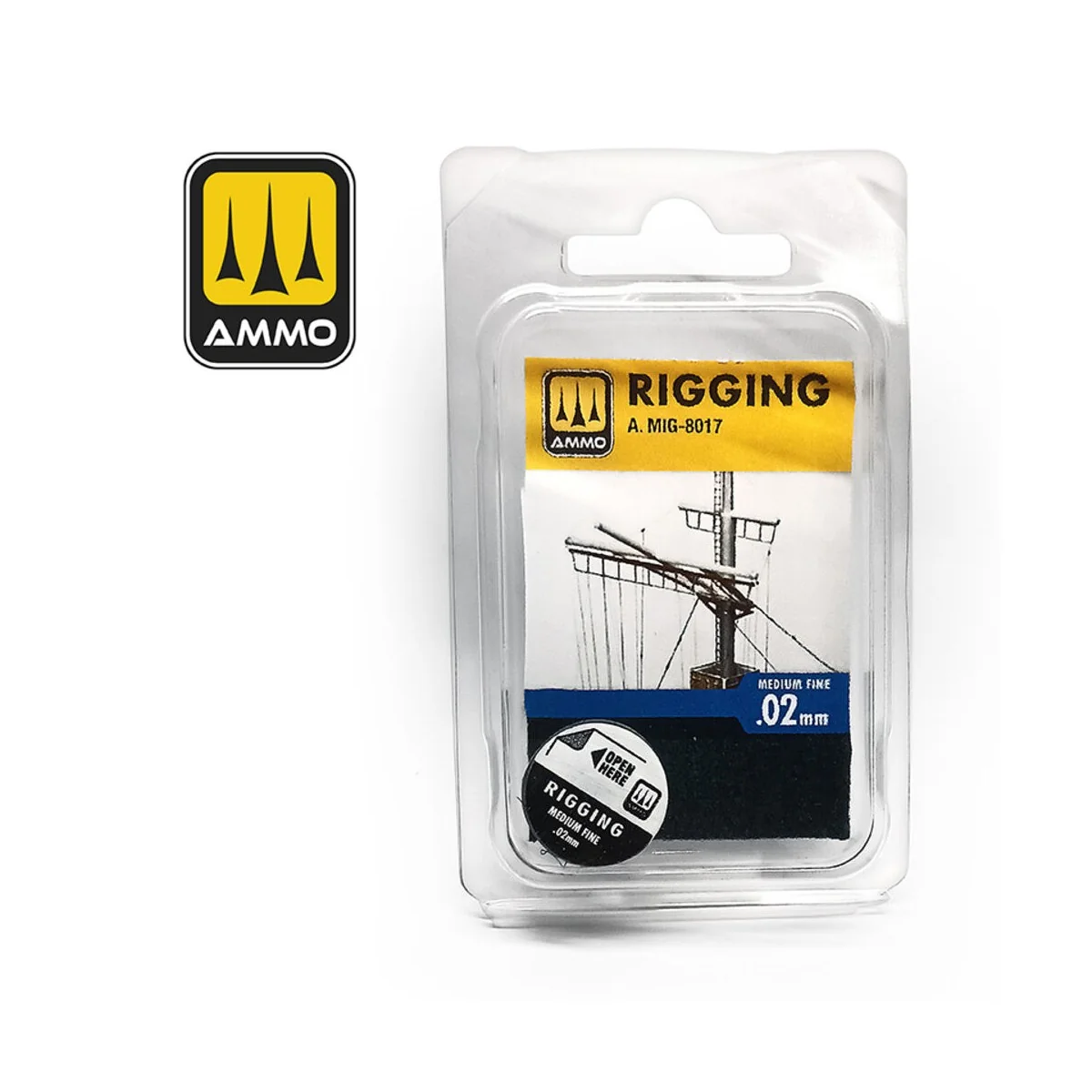 Rigging - Medium Fine 0,02mm - AMMO by MIG Jimenez A.MIG-8017 Rigging - Medium Fine 0,02mm - AMMO by MIG Jimenez A.MIG-8017