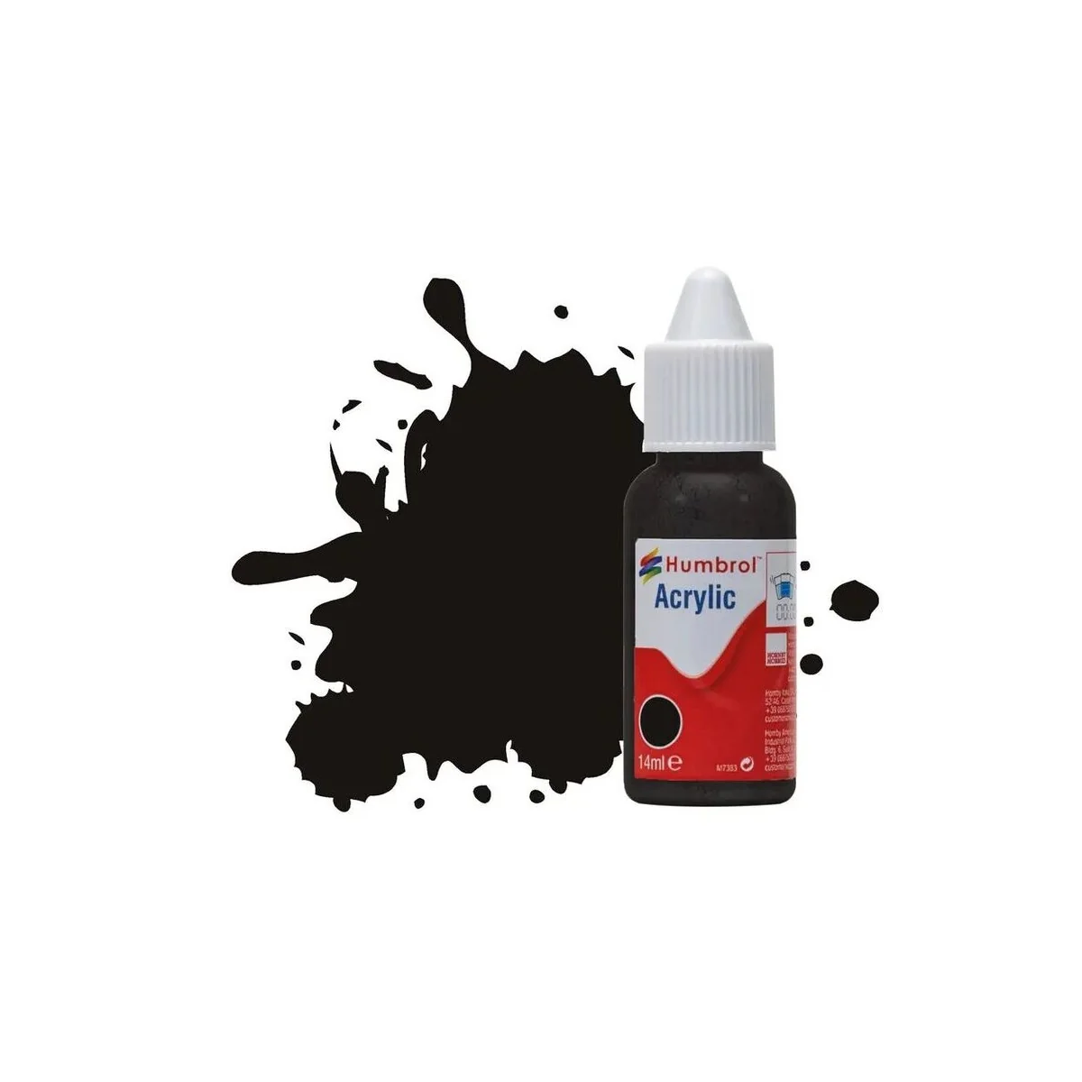 HUMBROL ACRYLIC DROPPER BOTTLE 14ML No 201 Black Metallic - Humbrol...