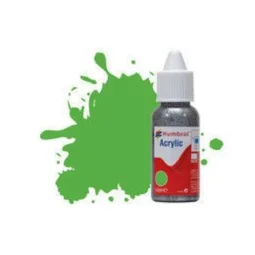 HUMBROL ACRYLIC DROPPER BOTTLE 14ML No 208 Fluorescent Signal Green...