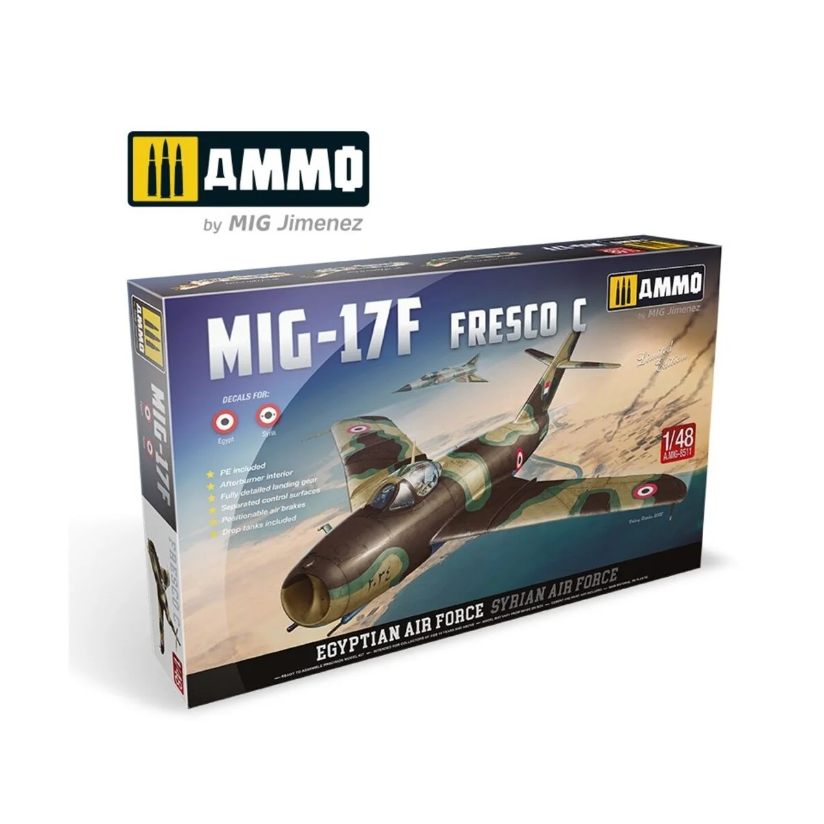 MIG-17F Egypt - Syria, 1/48 - AMMO by MIG Jimenez A.MIG-8511