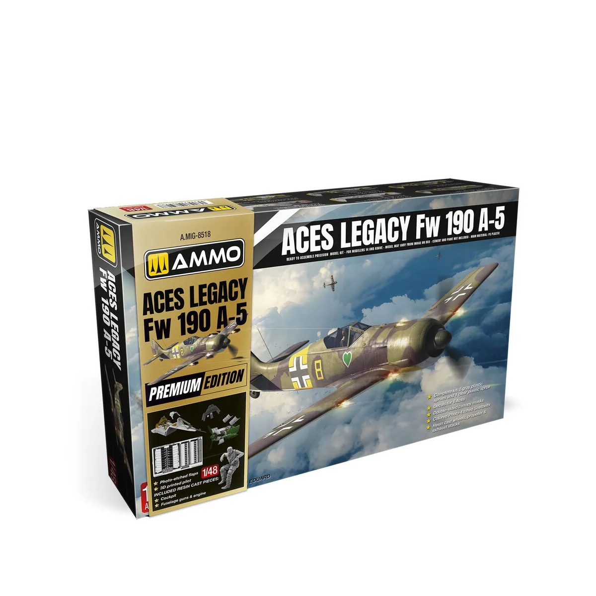 Aces Legacy Focke Wulf 190 A-5 Premium Edition, 1/48 - AMMO by MIG ... Aces Legacy Focke Wulf 190 A-5 Premium Edition, 1/48 - AMMO by MIG ...