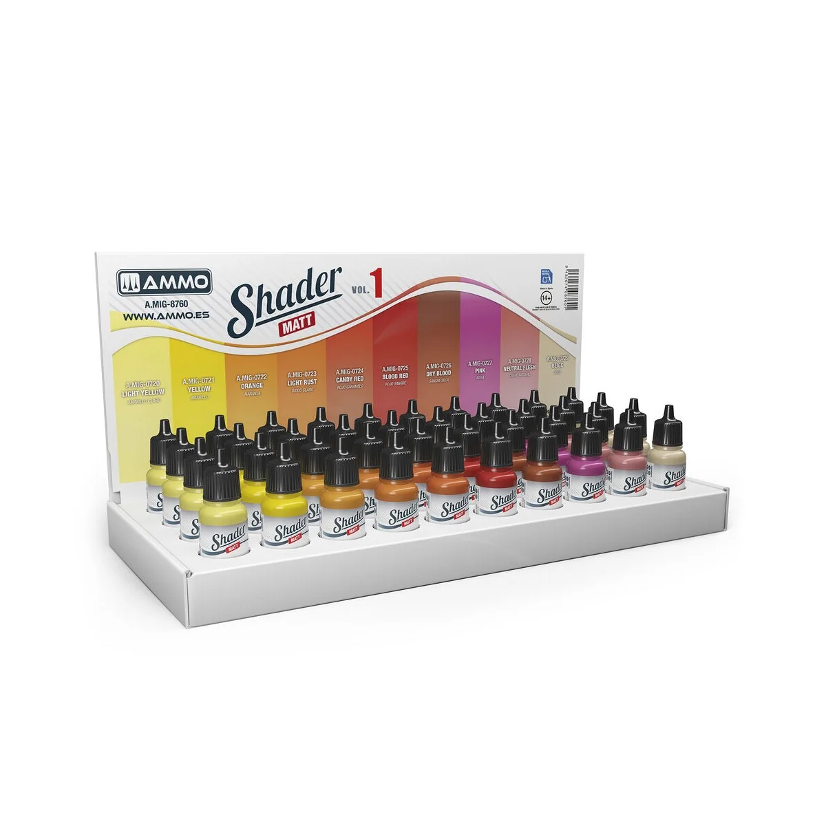 Shader Matt Vol.1 Display (10 kind of 17 ml Shaders Matt x 4 pcs. e...
