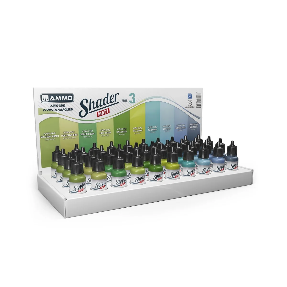 Shader Matt Vol.3 Display (10 kind of 17 ml Shaders Matt x 4 pcs. e...
