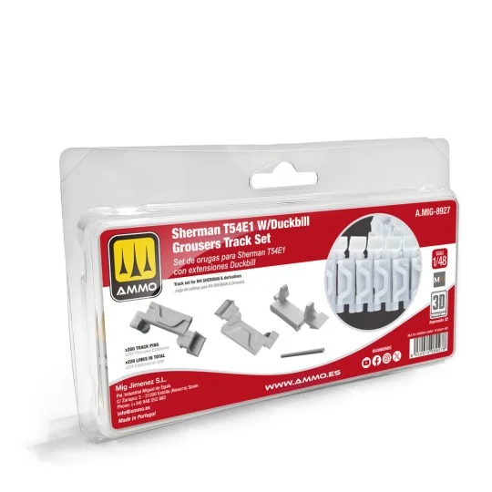 Sherman T54E1 with Duckbill Grousers Tracks Set, 1/48 - AMMO by MIG... Sherman T54E1 with Duckbill Grousers Tracks Set, 1/48 - AMMO by MIG...