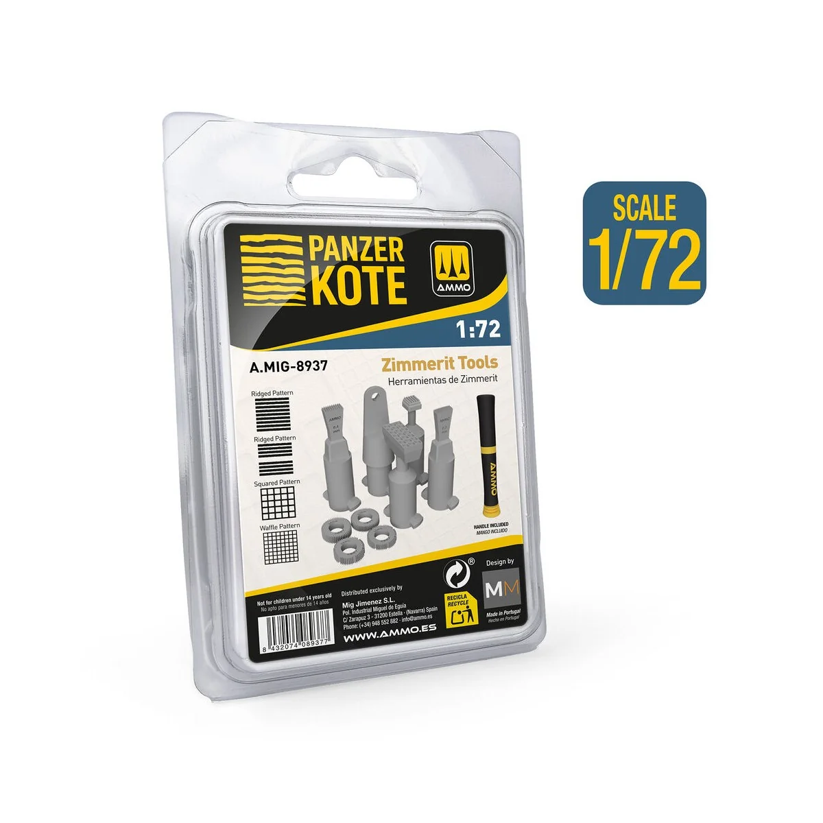 PANZER KOTE Zimmerit Tools, 1/72 - AMMO by MIG Jimenez A.MIG-8937 PANZER KOTE Zimmerit Tools, 1/72 - AMMO by MIG Jimenez A.MIG-8937