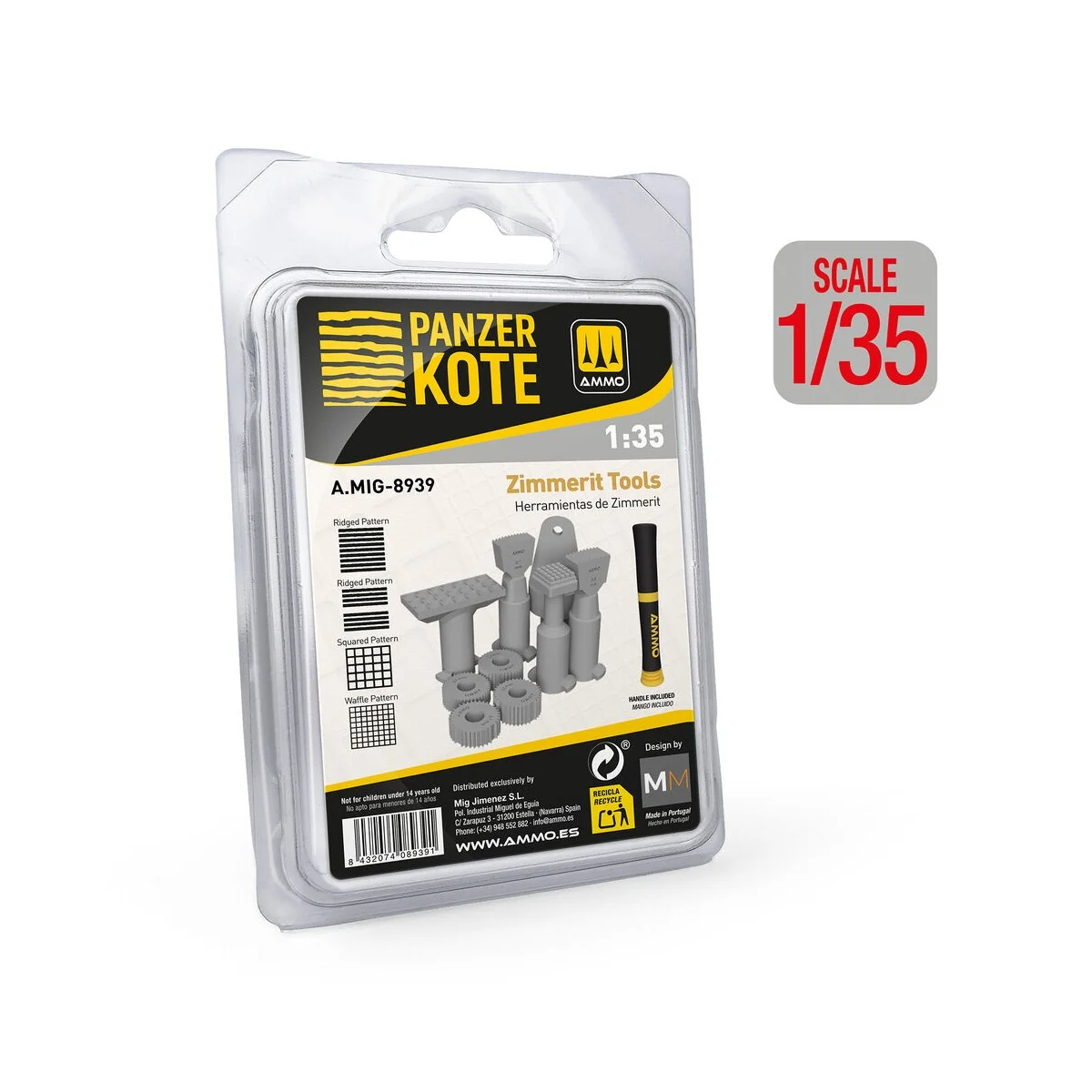 PANZER KOTE Zimmerit Tools, 1/35 - AMMO by MIG Jimenez A.MIG-8939 PANZER KOTE Zimmerit Tools, 1/35 - AMMO by MIG Jimenez A.MIG-8939