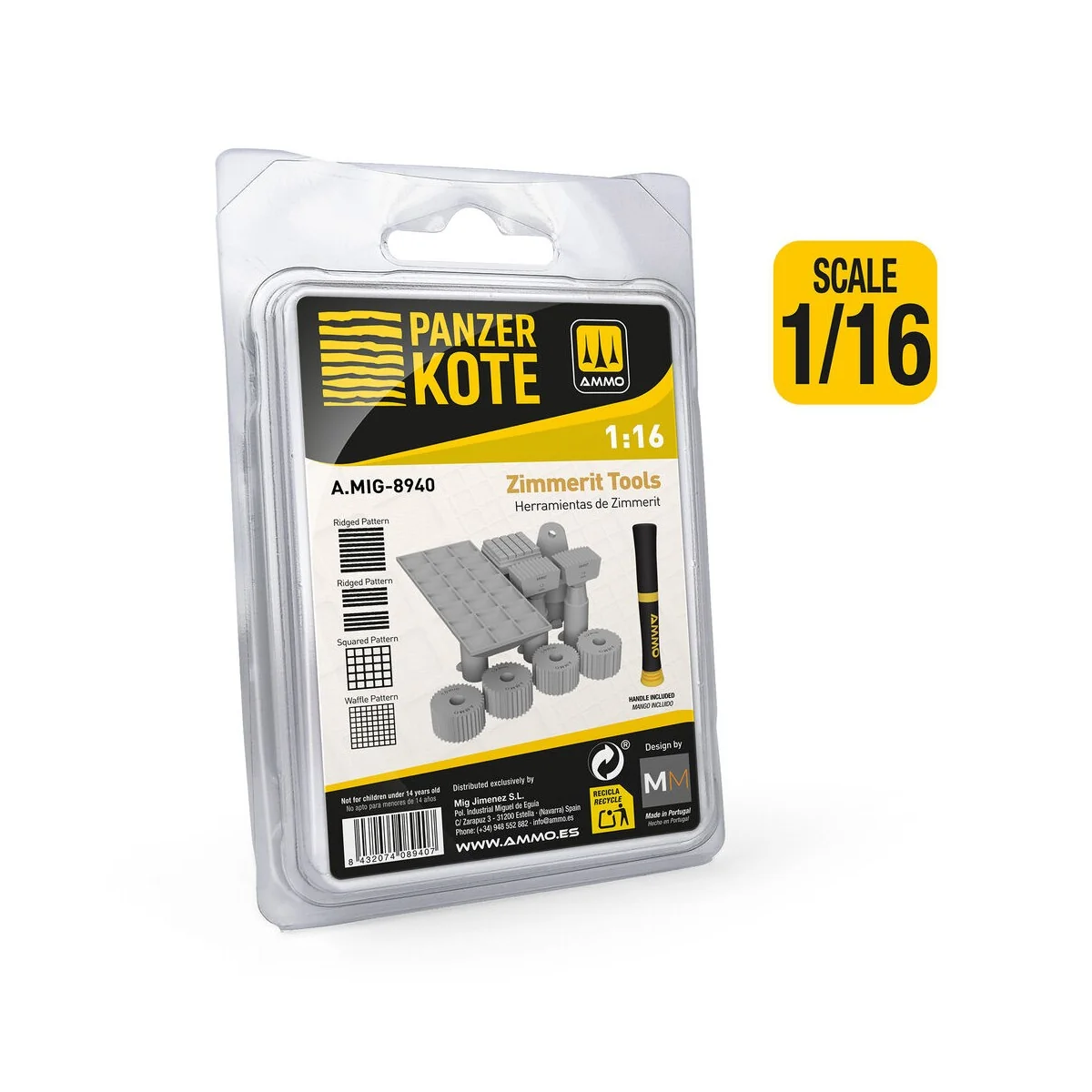 PANZER KOTE Zimmerit Tools, 1/16 - AMMO by MIG Jimenez A.MIG-8940 PANZER KOTE Zimmerit Tools, 1/16 - AMMO by MIG Jimenez A.MIG-8940