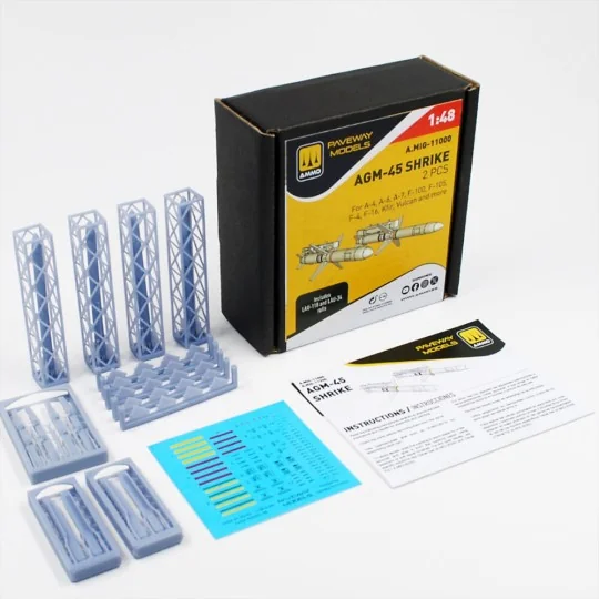 AGM-45 Shrike (2 pcs), 1/48 - AMMO by MIG Jimenez A.MIG-11000 AGM-45 Shrike (2 pcs), 1/48 - AMMO by MIG Jimenez A.MIG-11000