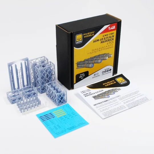 AGM-65 E/F/G/H Maverick (4 pcs), 1/48 - AMMO by MIG Jimenez A.MIG-1...