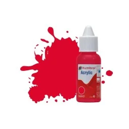 HUMBROL ACRYLIC DROPPER BOTTLE 14ML No.238 Red Arrow Gloss - Humbro...