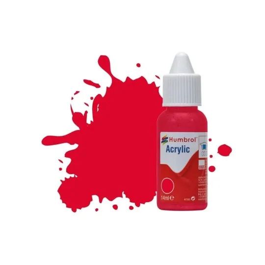 HUMBROL ACRYLIC DROPPER BOTTLE 14ML No.238 Red Arrow Gloss - Humbro...