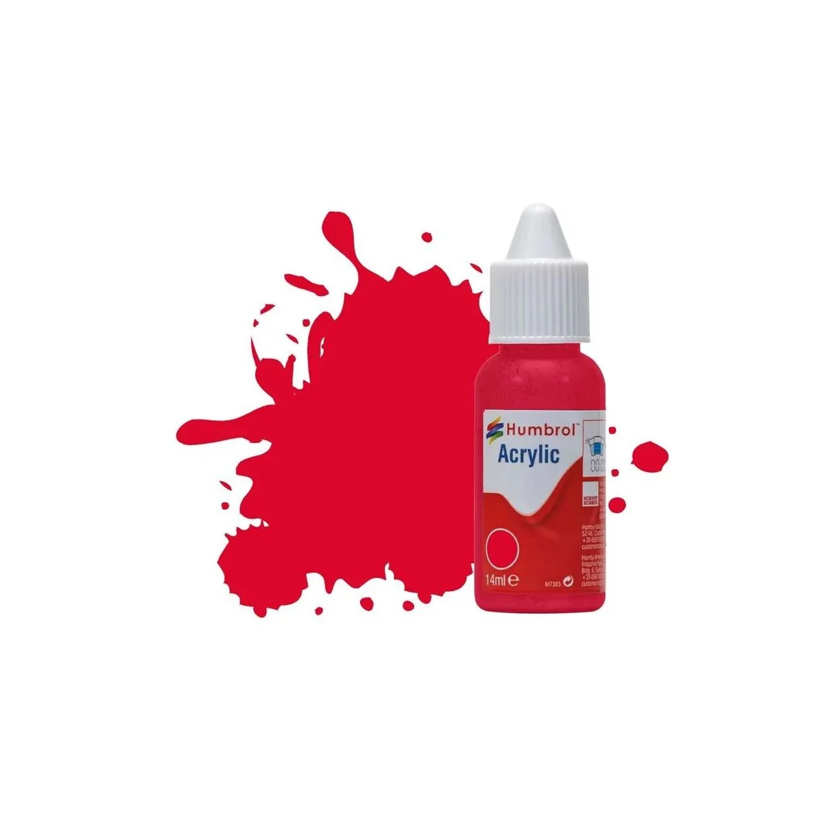 HUMBROL ACRYLIC DROPPER BOTTLE 14ML No.238 Red Arrow Gloss - Humbro...
