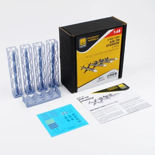 AIM-7M Sparrow (4 pcs), 1/48 - AMMO by MIG Jimenez A.MIG-11007 AIM-7M Sparrow (4 pcs), 1/48 - AMMO by MIG Jimenez A.MIG-11007