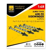AIM-9X Sidewinder (4 pcs), 1/48 - AMMO by MIG Jimenez A.MIG-11010